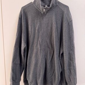 Calvin Klein Men's Charcoal Zip-Up Sweater